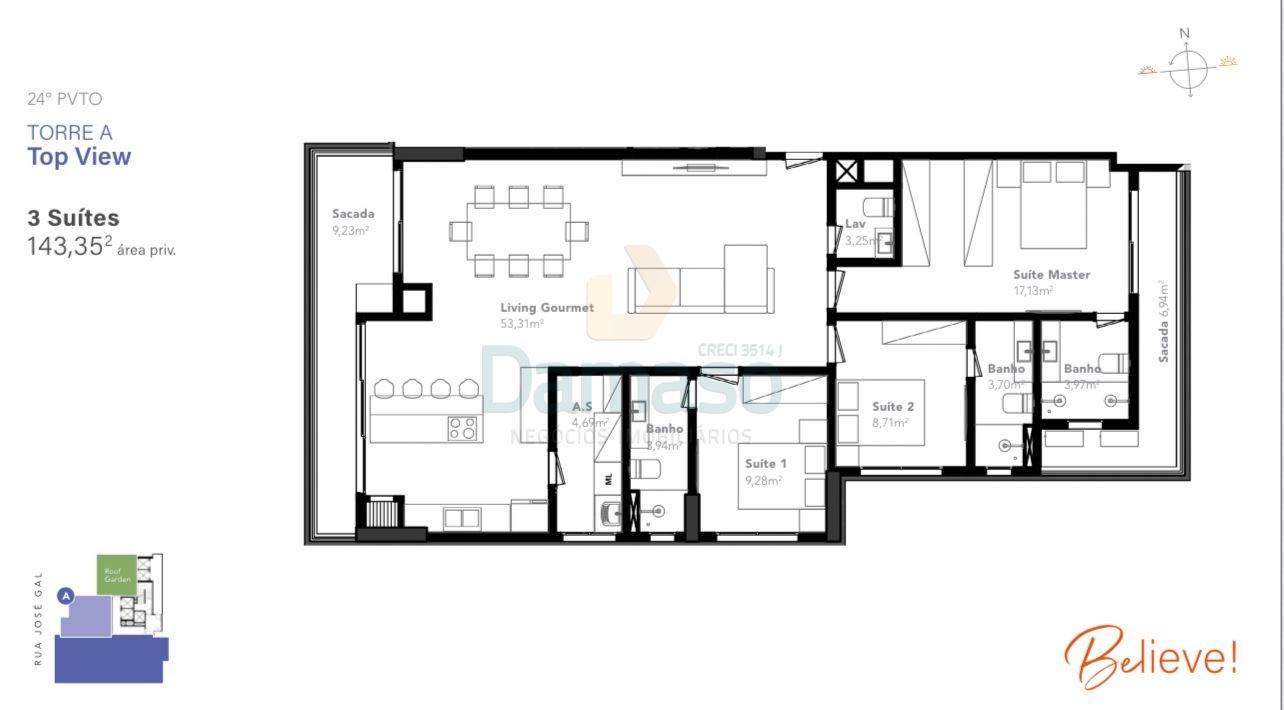 Apartamento, 3 quartos, 92 m² - Foto 32