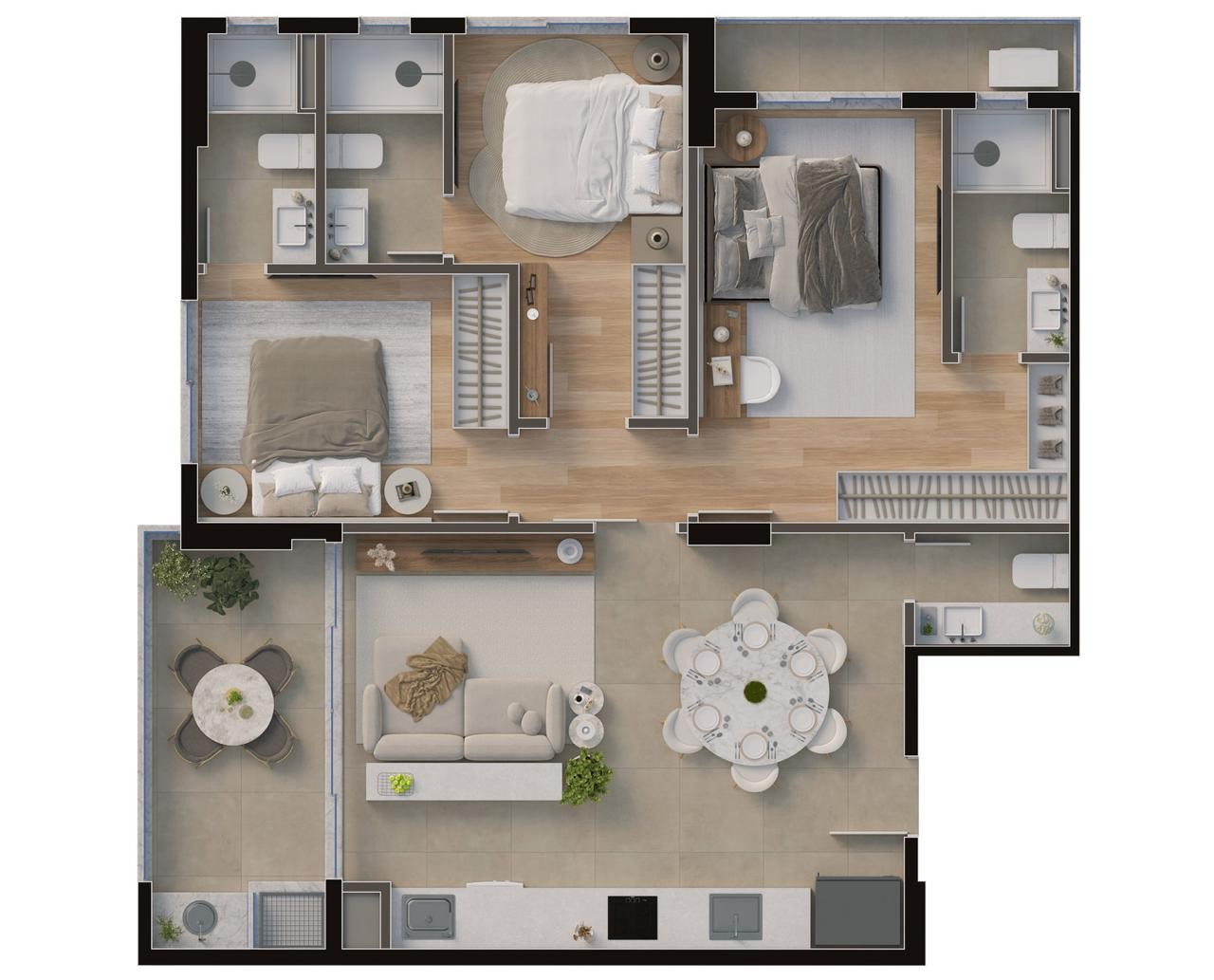 Apartamento, 3 quartos, 95 m² - Foto 23